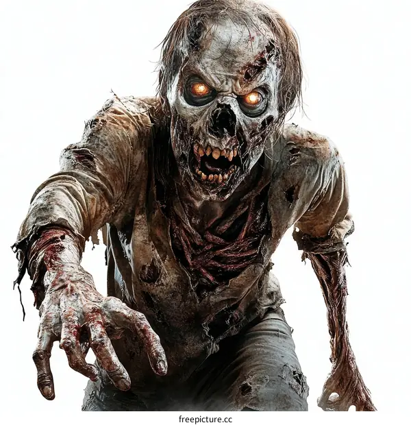 Scary Zombie Horror Illustration