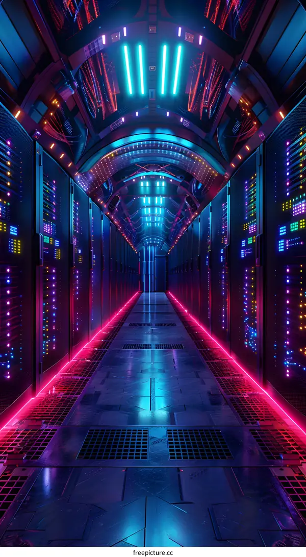 Futuristic Sci-Fi Server Room