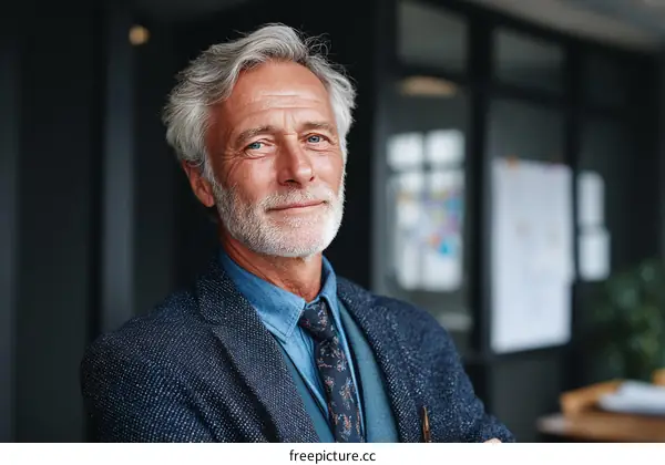 Confident Businessman Portrait in Modern Office