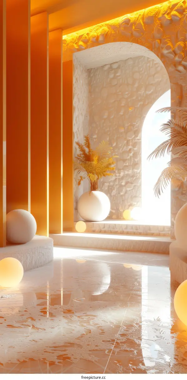 Modern Minimalist Interior Design Illustration