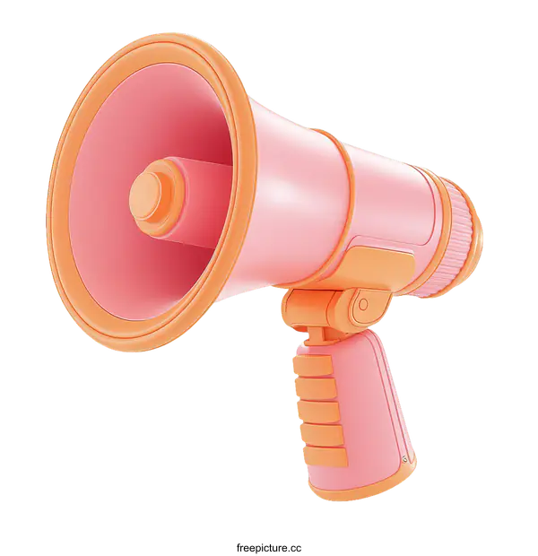 [Transparent Background PNG]Pink Megaphone Illustration
