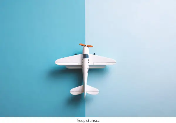 Toy Airplane on a Pastel Background