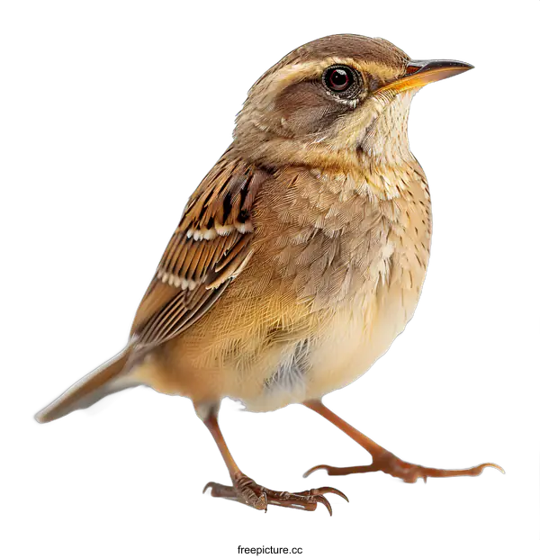 [Transparent Background PNG]Brown and Tan Bird on White Background