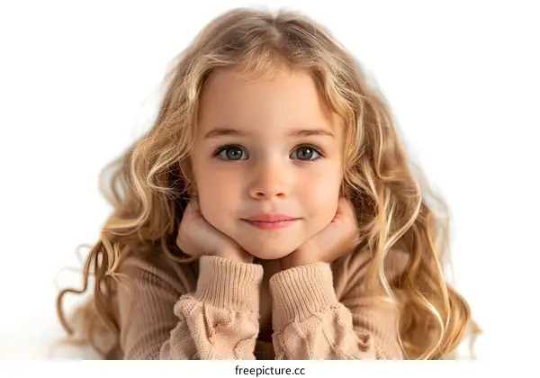 Portrait of a cute blonde girl