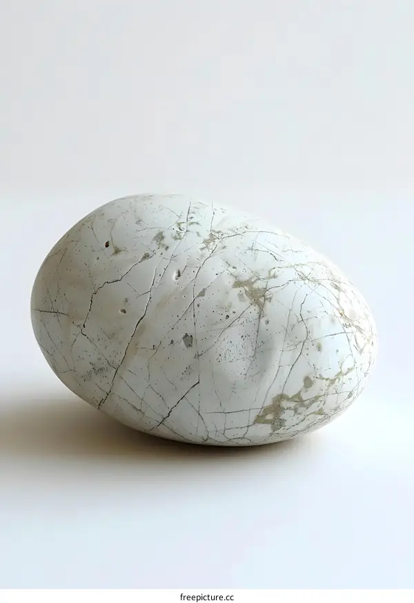 white cracked stone