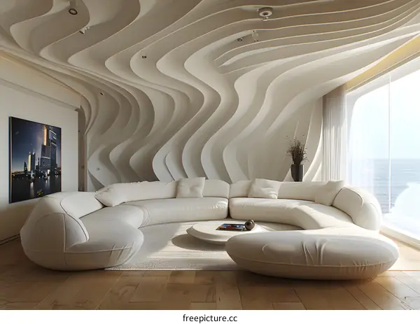 Modern interior design of a living room