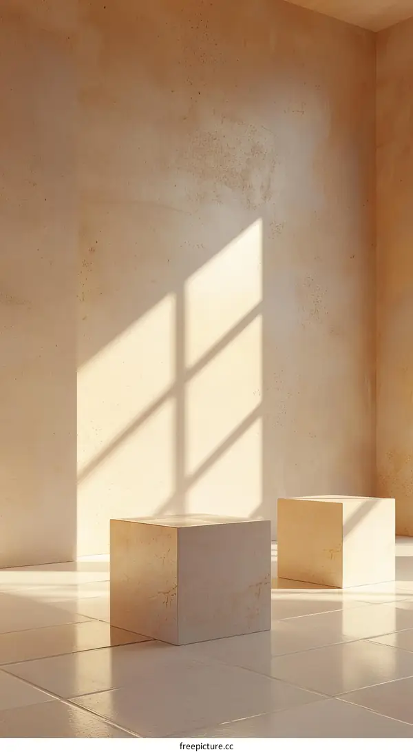 Beige Minimalist Studio Cubes