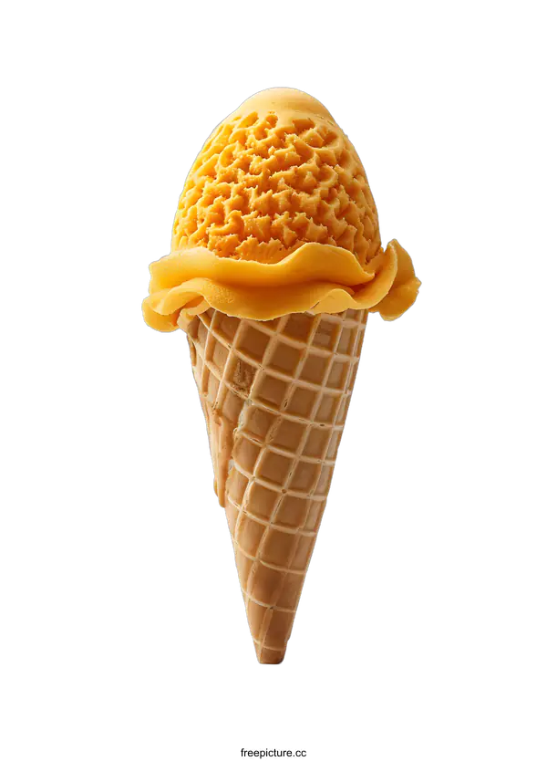 [Transparent Background PNG]Single ice cream cone