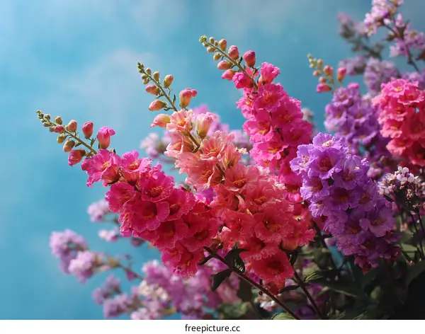 Vibrant Flowers Against a Clear Sky