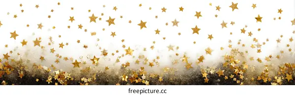 Golden Stars Falling Background Design