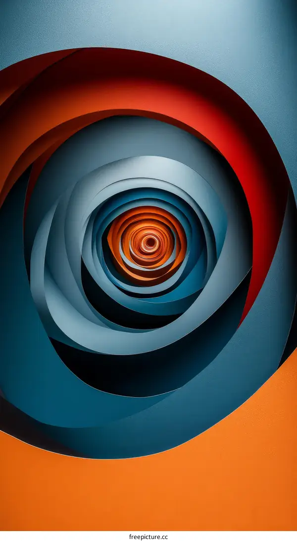 Abstract Colorful Paper Cut Design