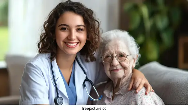 Caring Doctor and Senior Patient