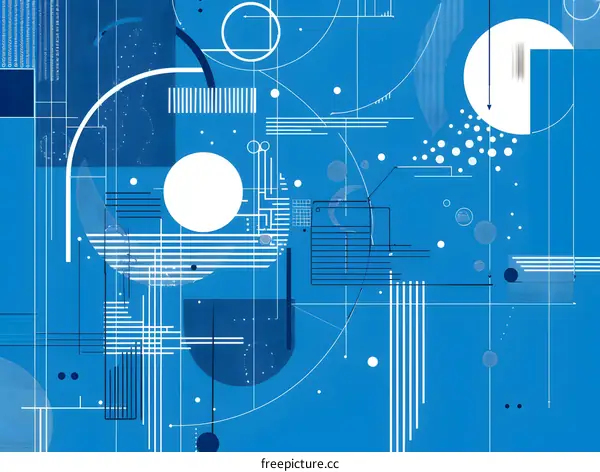 Abstract Geometric Pattern Blue Background