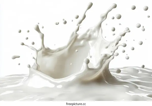 Milk Splash Art Abstract Illustration