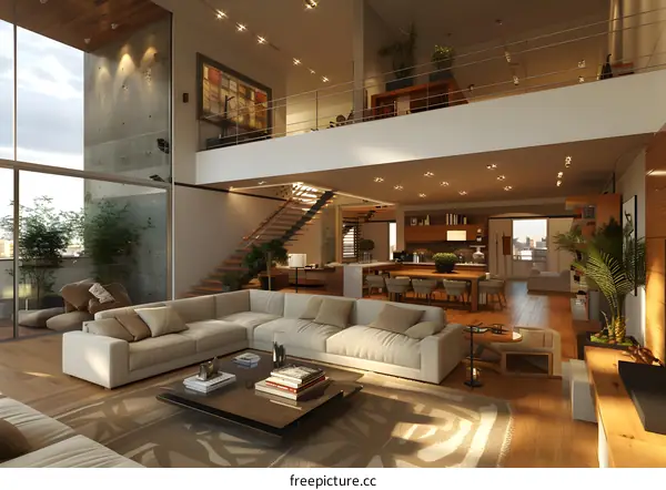 Modern Open Concept Living Room Interior Design