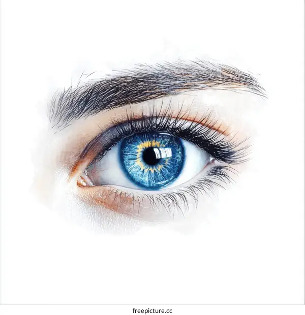 Closeup of a Beautiful Blue Eye