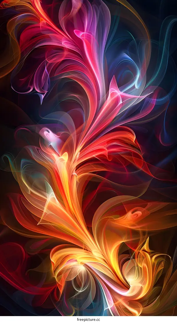 Colorful abstract flower-like pattern