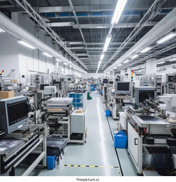 Automated SMT Production Line in a Modern Factory