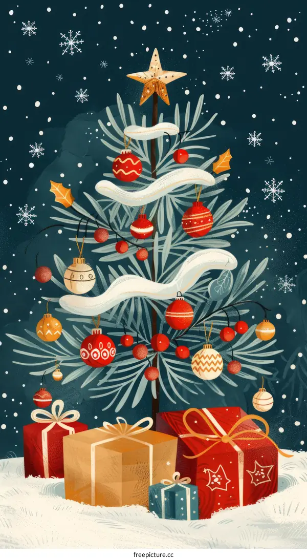 Christmas tree with presents