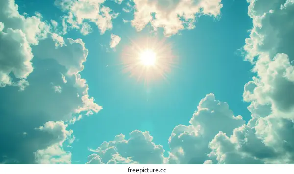 Blue sky and white clouds