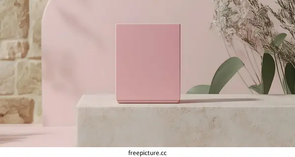 Pink Product Display Mockup With Minimalist Background