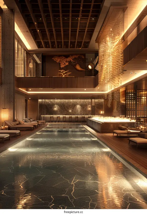Luxurious Modern Interior Pool Design