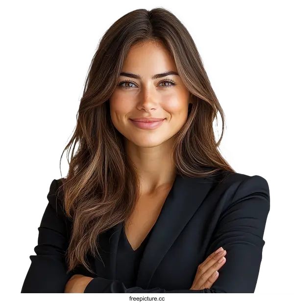 [Transparent Background PNG]Confident Business Woman Portrait
