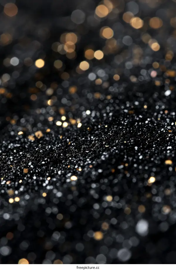 Black and gold glitter texture background