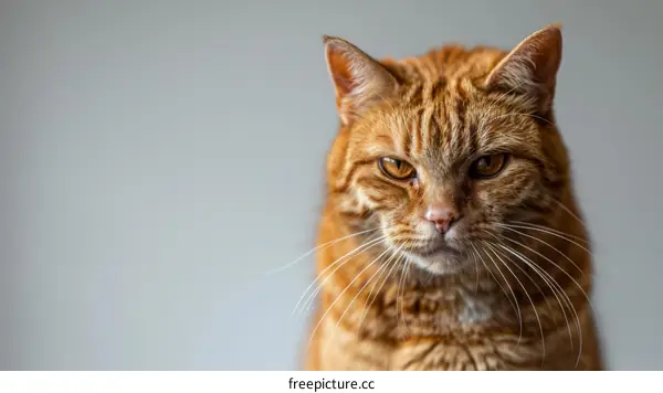 Close-up portrait of a ginger cat