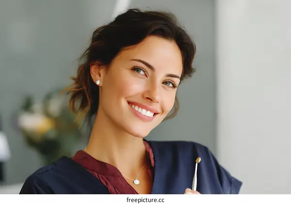 Smiling Woman Dentist Portrait