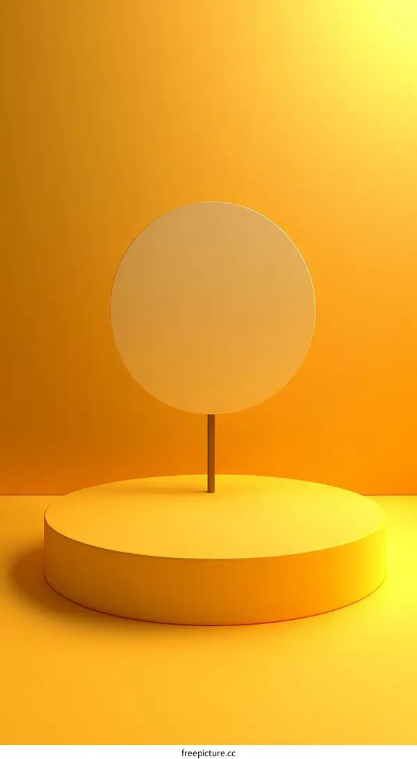 Abstract Yellow Geometric Display Podium