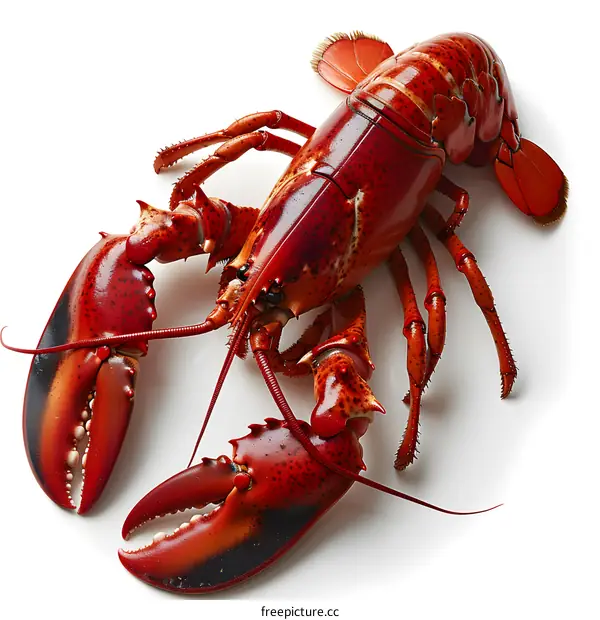 Red Lobster on White Background