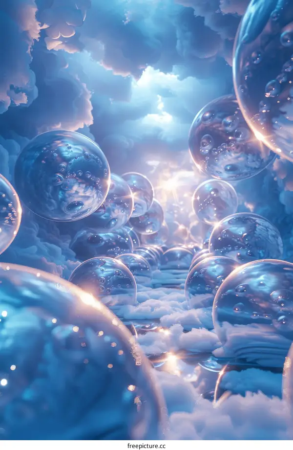 A Dreamlike Sky of Transparent Bubbles
