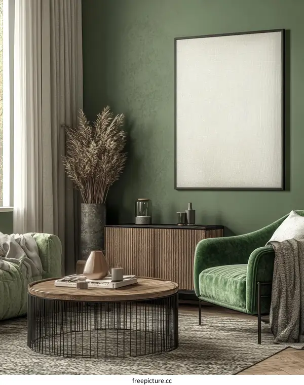 Modern Living Room Interior Design Mockup