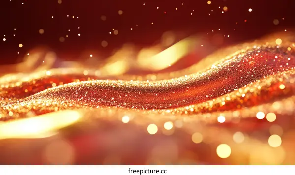 Golden Glitter Abstract Background Design