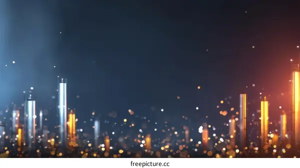 Abstract Futuristic Cityscape Illustration