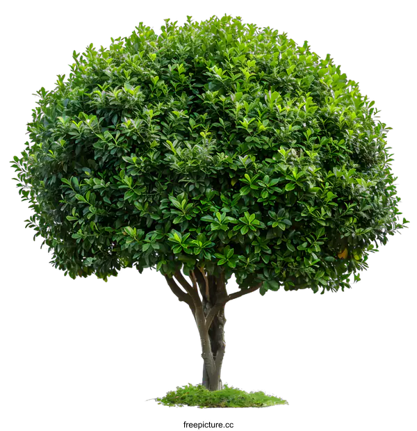 [Transparent Background PNG]Green Tree Isolated On White Background