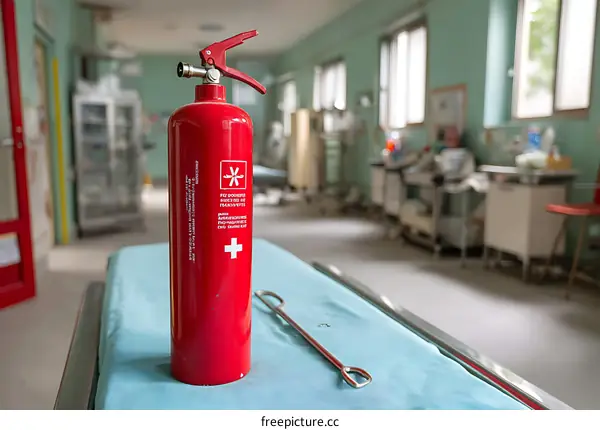 Hospital Fire Extinguisher and Medical Equipment