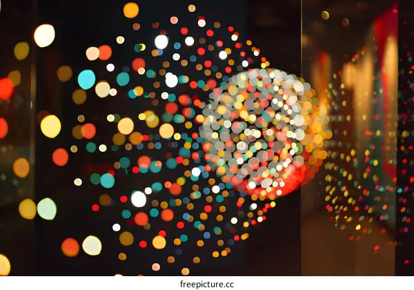 Abstract Bokeh Lights Background with Colorful Circles