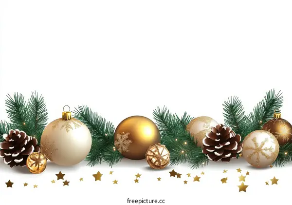 Christmas Decorations Border Illustration