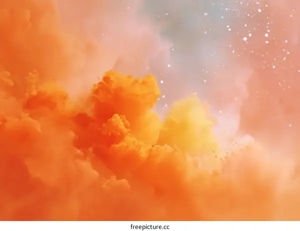 Abstract Colorful Cloud Formation in Space