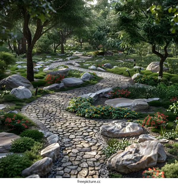 Garden landscape design renderings