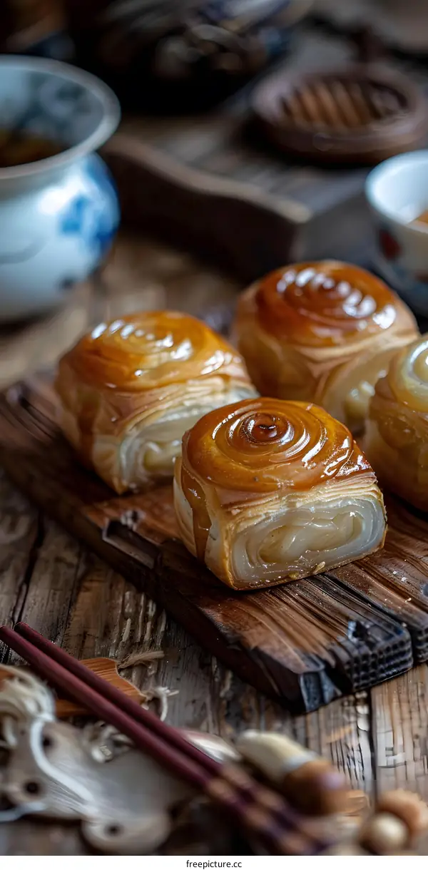 Closeup of Delicious Chinese Pastry