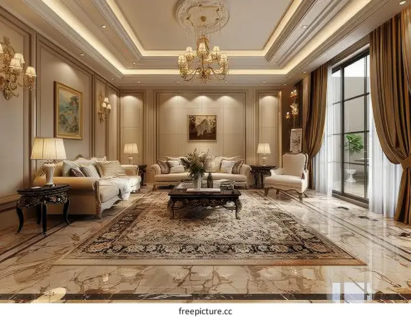 European style living room design