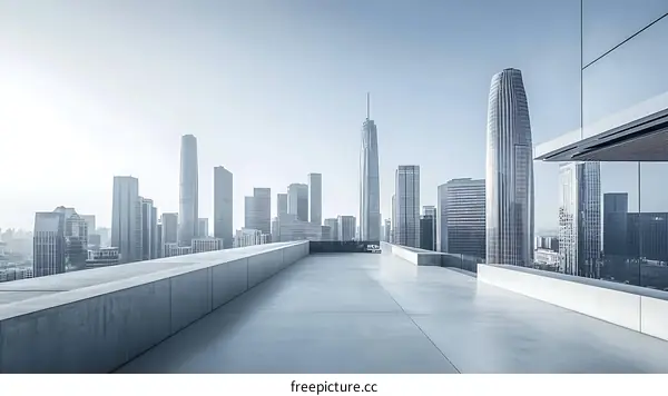 Modern City Rooftop View