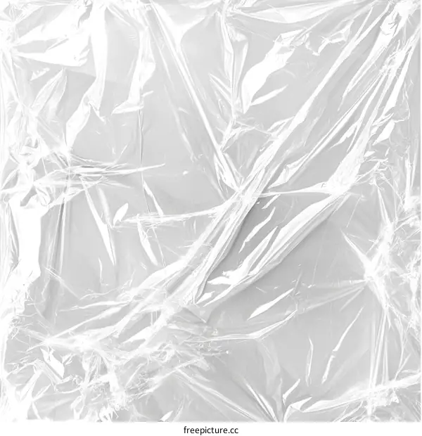 Wrinkled Transparent Plastic Wrap Texture