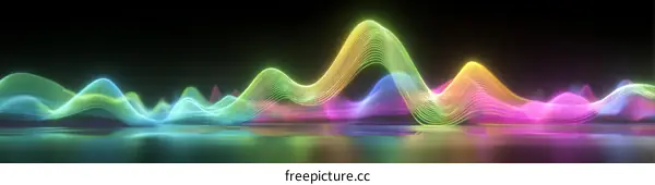 Abstract Colorful Wave Forms Design