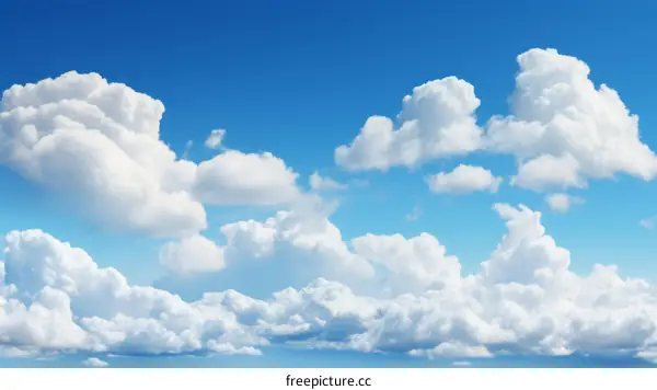 Stunning White Clouds Against a Blue Sky