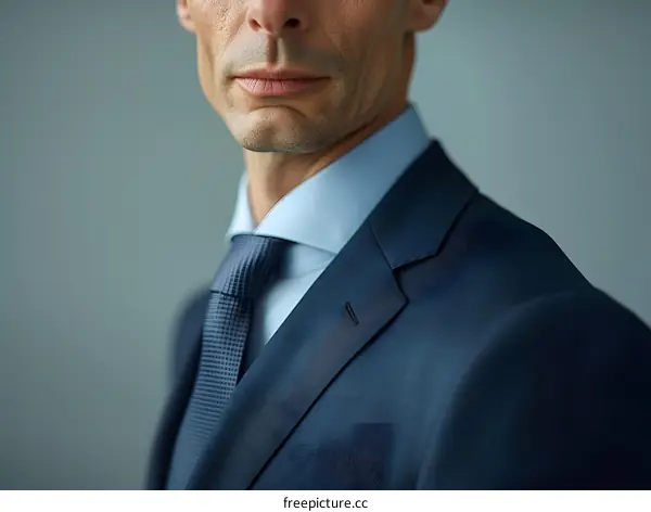 Closeup of a Man in a Suit with a Tie