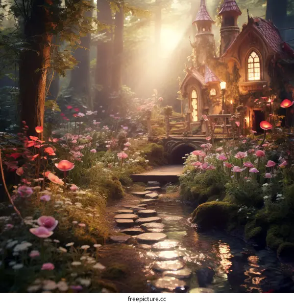 Mystical Cottage in the Enchanted Forest